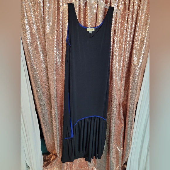 knee length dresses for ladies Davina Maxi Dress With Side Splits – Suzy D London main image 0
